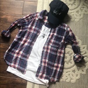 Old Navy Classic Plaid Button Down Shirt